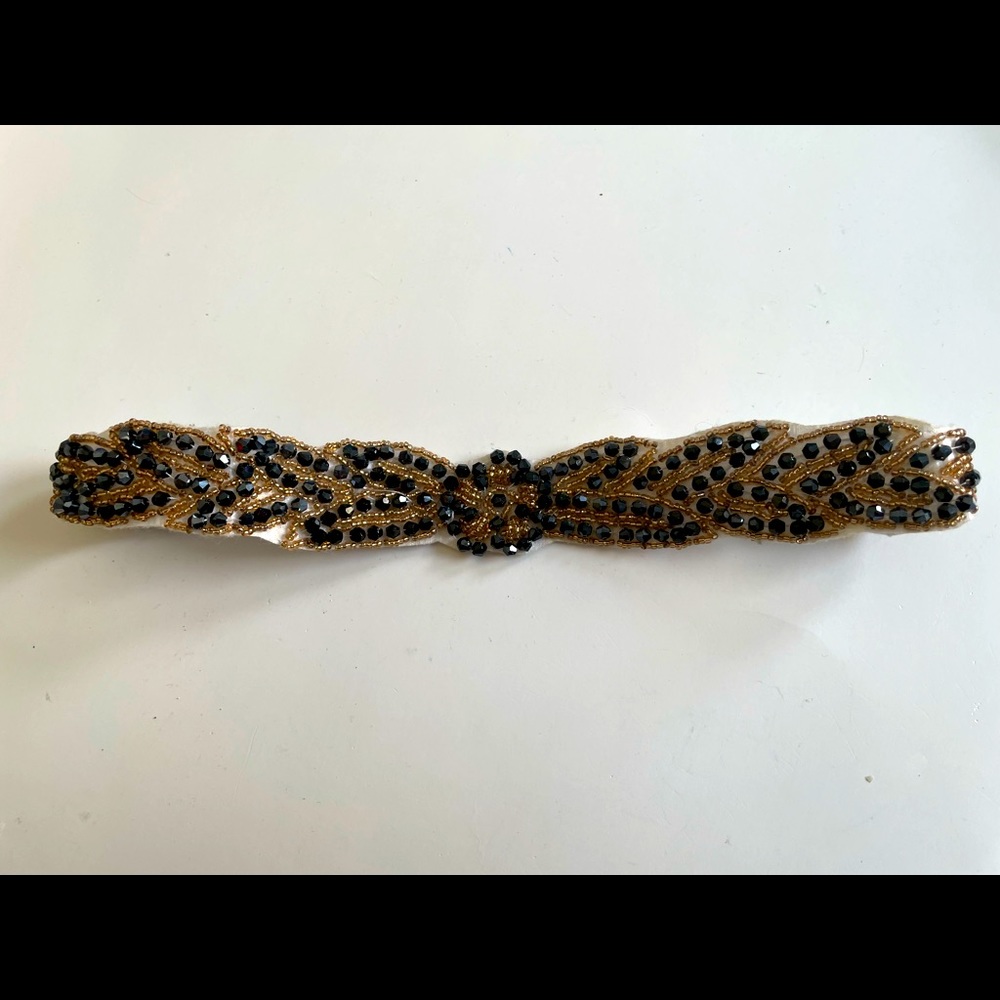 Handmade beaded elastic headband